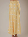 Dotted & Tee'd Skirt in Butter