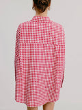 Picnic Club Button Down in Ruby