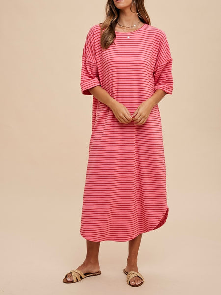 Sweet & Sassy Striped Maxi in Pink & Red