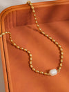 Vigne Pearl & Ball Chain Necklace