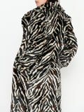 Miss Cindy Overcoat in Neutral Zebra Faux Fur