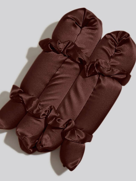 XL Satin Heatless Curling Set in Chocolate