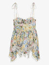 Elea Mini Dress in Yellow Blue