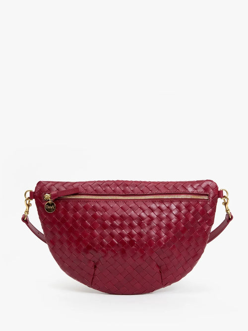 Grande Fanny in Garnet Medium Woven Diagonal