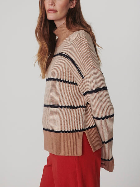 Holland Knit Sweater in Mid Tan