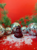 Mini Mercury Glass Tree in Red
