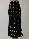 Dotted & Tee'd Skirt in Black