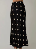 Dotted & Tee'd Skirt in Black