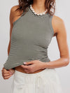 So Soft Seamless Stripe Tank in Black & White