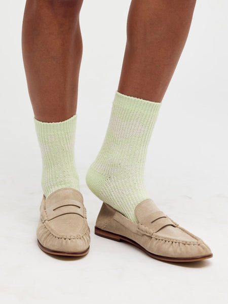 Nordic Knit Sock Pack in Lime Cream
