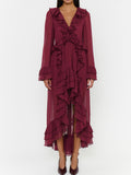 Shiloh Maxi Dress in Burgundy Knit