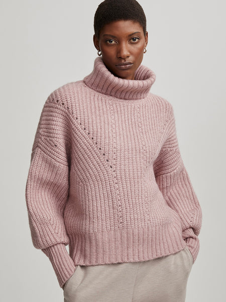 Arlo Collared Sweater in Ecru Taupe Stripe