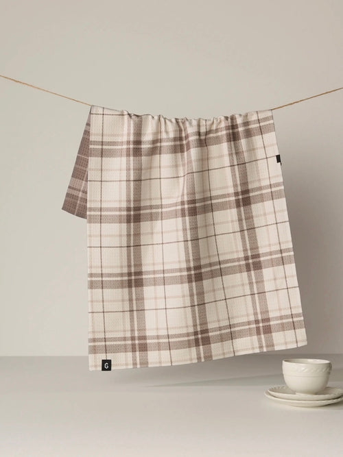 Oat Plaid Luxe Kitchen Towel