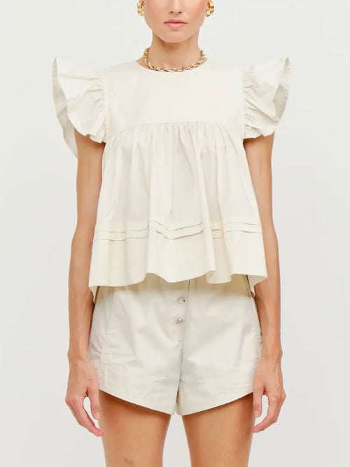 Leah Top in Cream