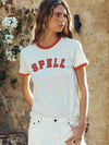 Roomie Shrunken Sports Tee in Sand
