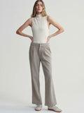 Aberdeen Straight Leg Pant 29 in Taupe Marl