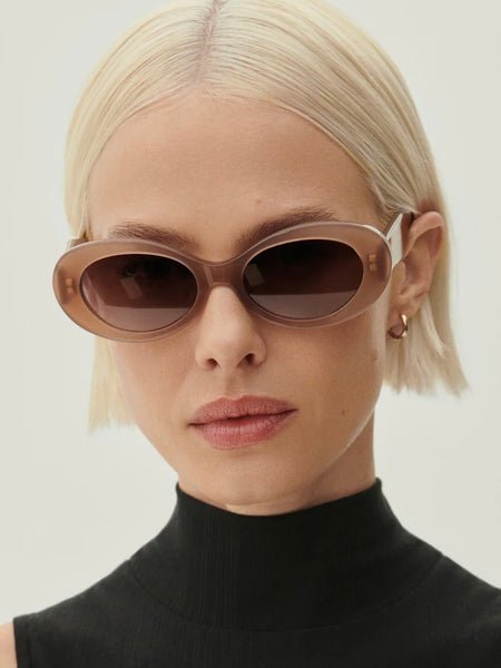 Bethnall Oval Sunglasses in Cocoa Taupe