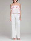 Satin Asymmetrical Cami in Baby Pink