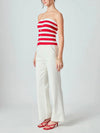 Hey Sailor Stripe Tube Top in Red