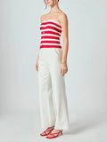 Hey Sailor Stripe Tube Top in Red