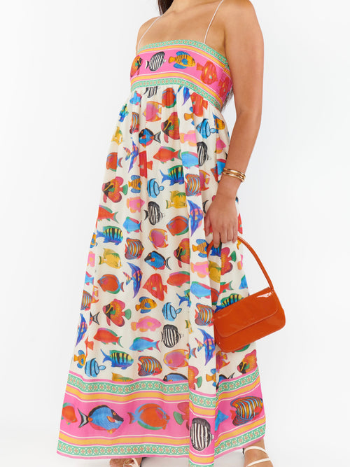 Skylar Maxi Dress in Rainbow Reef