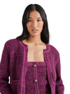 Emelia Sweater Jacket in Aubergine