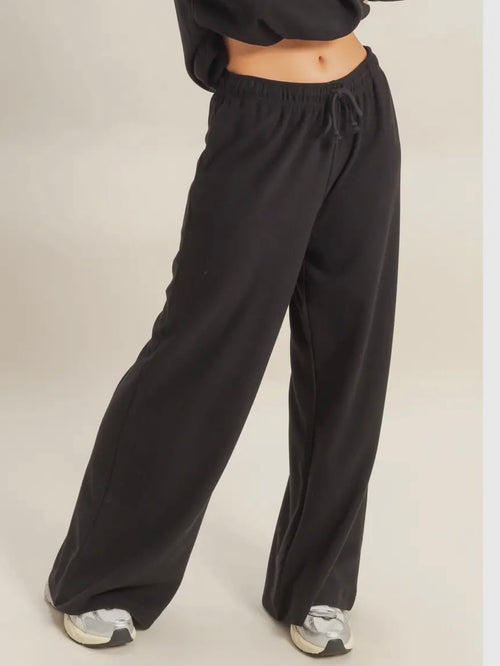 Rib, Laugh, Love Pants in Black