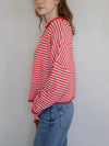 Piper Cardigan in Red Stripe