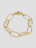 Linear Pearl Chain Magnet Bracelet