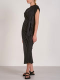 Ruched Just Right Midi Dress in Black