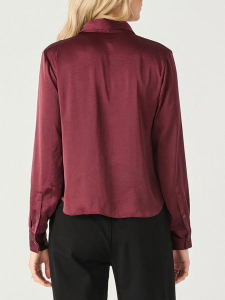 I Wonder Why Blouse in Deep Burgundy