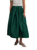 Emilia Full Skirt in Uncut Emerald