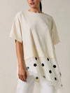 Show Your Spots Asymmetrical Tee in Ivory
