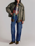 Ashley Plaid Shirt in Ginger Combo