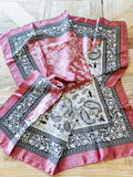 Retro Paisley Scarf in Dusty Pink