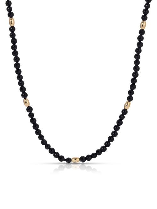 Bali Beaded Necklace in Black Onyx