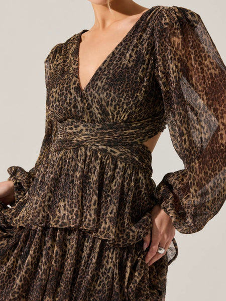Anora Dress in Leopard Print