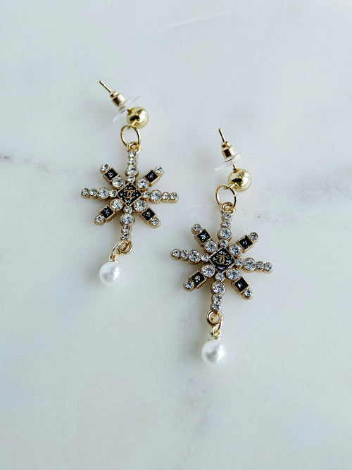 Repurposed Snowflake Earrings