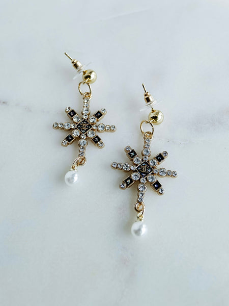 Repurposed Snowflake Earrings
