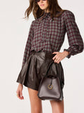 Alyssa Top in Eggplant Plaid