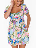 Smitten Babydoll Dress in Flower Shop