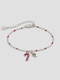 Candy Cane Beaded Chain Bracelet