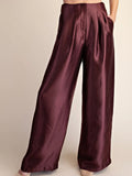 Pedal To The Metal(lic) Pant in Burgundy