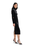 Skyler Velvet Dress in Black