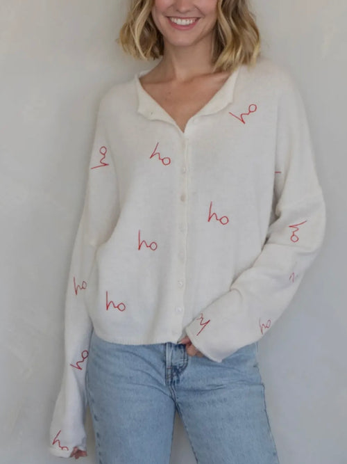 Piper Cardigan in Holiday Cream