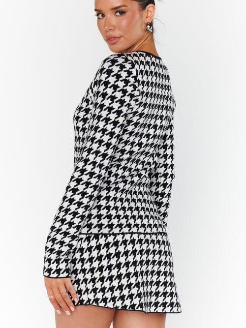 Tippi Top in Houndstooth Knit