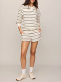 Stand Out Striped Sweatshirt in Cloud
