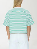 Mae Tee in Vert Stripe