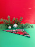 Flannel Dog Scarf in Holly Jolly
