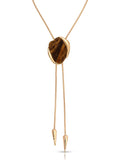 Tiger's Eye Statement Bolo Necklace